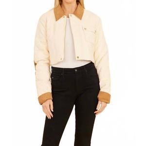 NEW DOLCE CABO patch cropped jacket in pumpkin